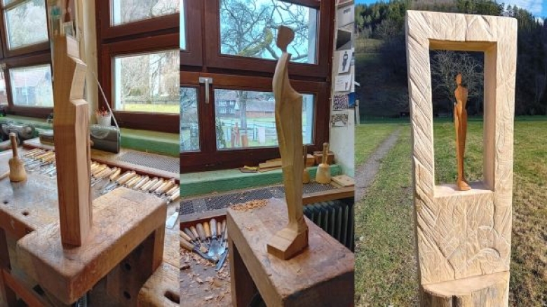 Neue Skulptur im Frühjahr 2024 in meiner Werkstatt entstanden